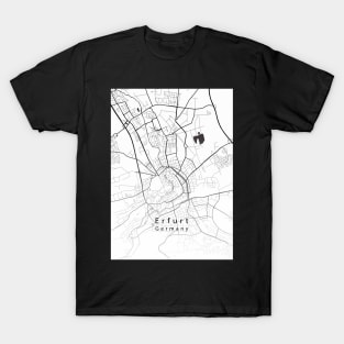 Erfurt Germany City Map T-Shirt